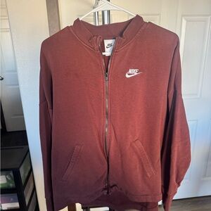 Women’s Nike Brown Zip-Up Sweatshirt